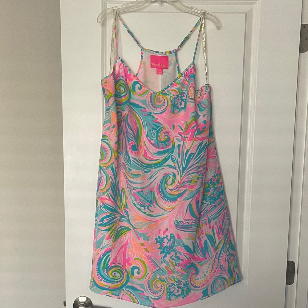 Lilly Pulitzer Pink and Green Swirl Dress